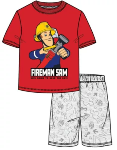 Sam a tűzoltó Save the Day gyerek rövid pizsama 7 - 8 év / 122 - 128 cm