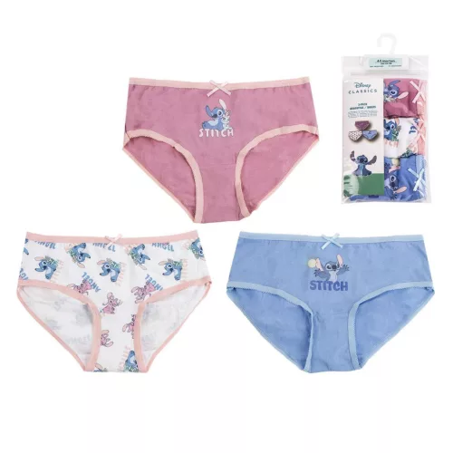 Disney Lilo és Stitch, A csillagkutya Angel gyerek fehérnemű, bugyi 3 darab/csomag 6 - 8 év / 116 - 128 cm
