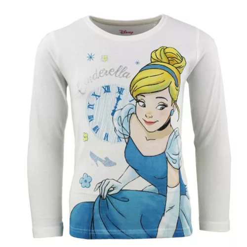 Disney Hercegnők Cinderella White gyerek hosszú póló, felső 7 év / 122 cm