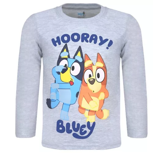 Bluey Hooray! Grey gyerek hosszú póló, felső 3 év / 98 cm