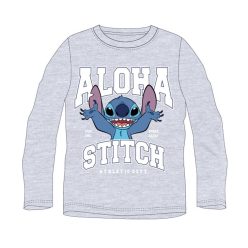   Disney Lilo és Stitch, A csillagkutya Athletic Grey gyerek hosszú póló, felső 4 év / 104 cm