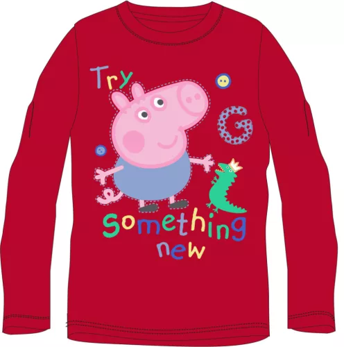 Peppa malac Something New Red gyerek hosszú póló, felső 6 év / 116 cm