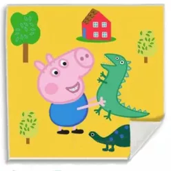   Peppa malac Dino Mágikus Kéztörlő arctörlő, törölköző 30x30cm