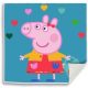 Peppa malac Hearts Mágikus Kéztörlő arctörlő, törölköző 30x30cm