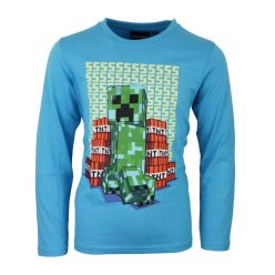   Minecraft Block Blaster sötétben világító gyerek hosszú ujjú póló, felső 8 év / 128 cm
