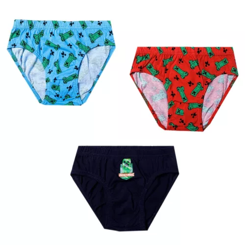 Minecraft Mine-Guards gyerek fehérnemű, alsó 3 darab/csomag 8 év / 128 cm