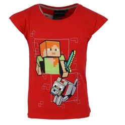 Minecraft Red gyerek rövid póló, felső 6 év / 116 cm