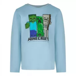   Minecraft Trio Blue gyerek hosszú ujjú póló, felső 10 év / 140 cm