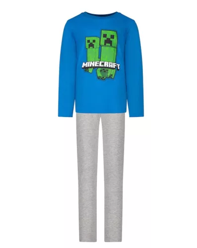 Minecraft TNT Blue gyerek hosszú pizsama 8 év / 128 cm