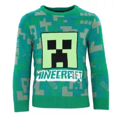 Minecraft Green gyerek kötött pulóver 12 év / 152 cm