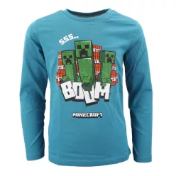   Minecraft Creeper Sss gyerek hosszú ujjú póló, felső 10 év / 140 cm