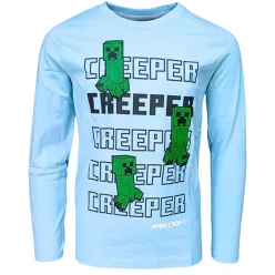   Minecraft Creeper gyerek hosszú ujjú póló, felső 10 év / 140 cm