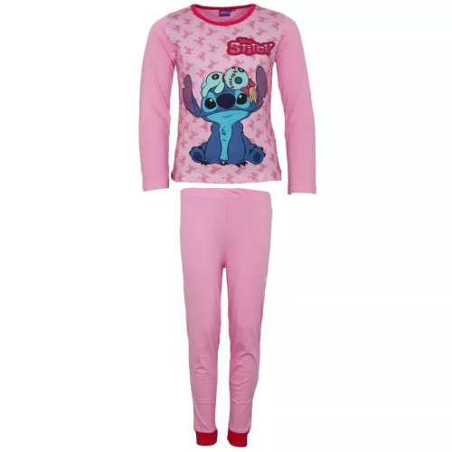 Disney Lilo és Stitch, A csillagkutya Scrump Light Pink gyerek hosszú pizsama 6 év / 116 cm