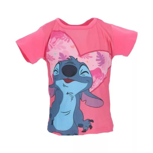 Disney Lilo és Stitch, A csillagkutya Fun Pink gyerek rövid póló, felső 8 év / 128 cm