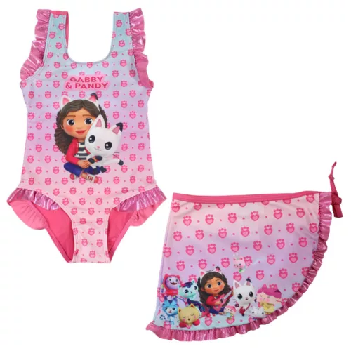 Gabi babaháza Pandy gyerek fürdőruha és sarong szett 5 - 6 év / 110 - 116 cm
