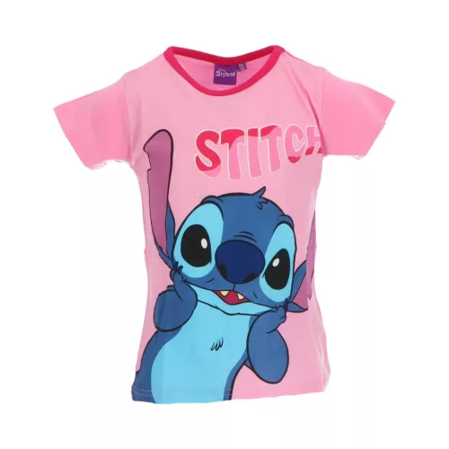 Disney Lilo és Stitch, A csillagkutya Surprised Light Pink gyerek rövid póló, felső 6 év / 116  cm