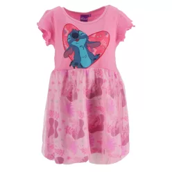   Disney Lilo és Stitch, A csillagkutya Pink Leaf gyerek nyári ruha 3 év / 98 cm
