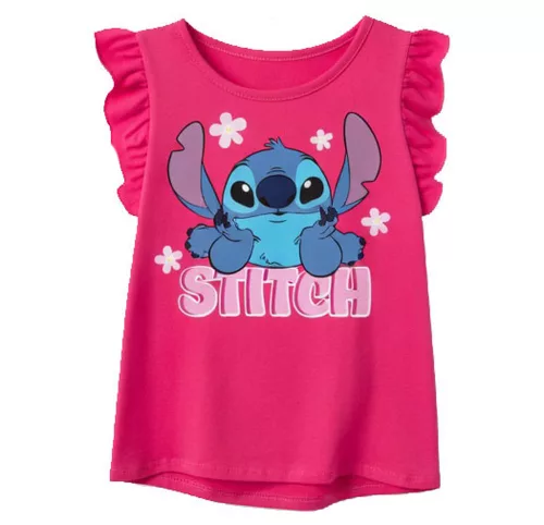 Disney Lilo és Stitch, A csillagkutya Tiny Smile Pink gyerek rövid póló, felső 3 év / 98 cm