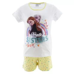   Disney Jégvarázs Best Sisters White gyerek rövid pizsama 4 év / 104 cm