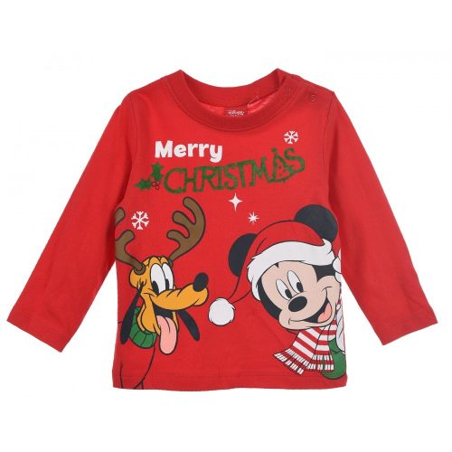 Disney Mickey Karácsonyi baba póló, felső 18 hó