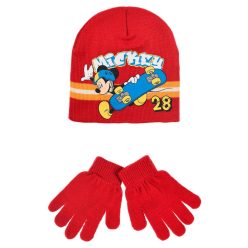 Disney Mickey Skate gyerek sapka + kesztyű szett 52 cm