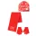 Hello Kitty Bow Red gyerek sapka + sál + kesztyű szett 54 cm