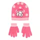 Hello Kitty Cute Dots Pink gyerek sapka + kesztyű szett 54 cm