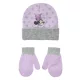Disney Minnie Dots Purple baba sapka + kesztyű szett 48 cm