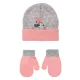 Disney Minnie Dots Grey baba sapka + kesztyű szett 48 cm
