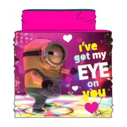 Minyonok Eye on You Pink gyerek sál, snood