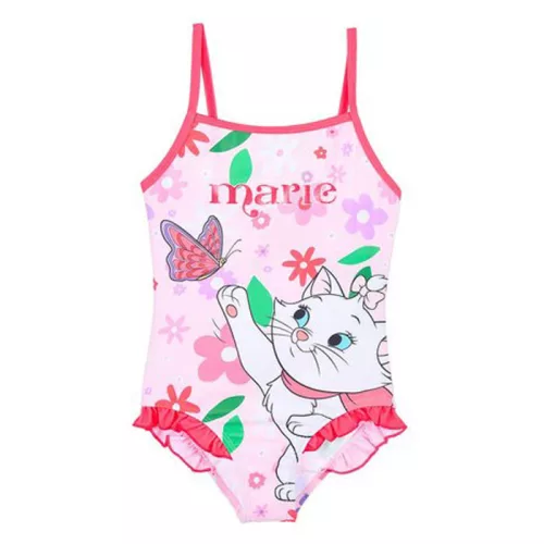 Disney Marie cica Flowers Pink gyerek fürdőruha, úszó 6 év / 116 cm