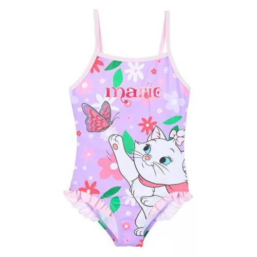 Disney Marie cica Flowers Purple gyerek fürdőruha, úszó 6 év / 116 cm