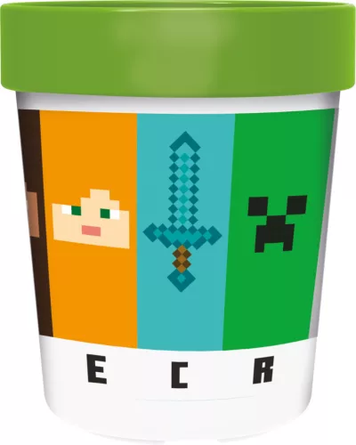 Minecraft Crafters csúszásmentes micro műanyag pohár 260 ml