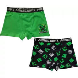   Minecraft Green gyerek boxeralsó 2 darab/csomag 12 év / 152 cm