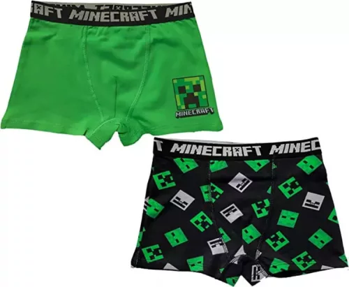 Minecraft Green gyerek boxeralsó 2 darab/csomag 8 év / 128 cm