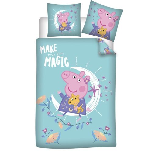 Peppa malac Magic ágyneműhuzat 140×200cm, 63×63 cm microfibre