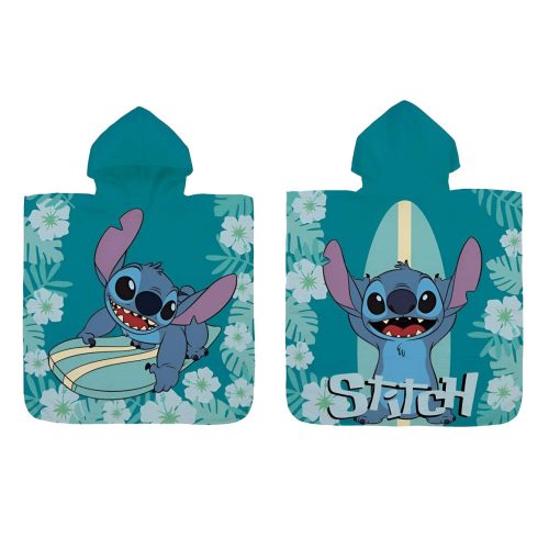 Disney Lilo és Stitch, A csillagkutya Surf strand törölköző poncsó 60x120 cm