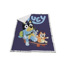 Bluey Skateboard sherpa takaró 120x150cm