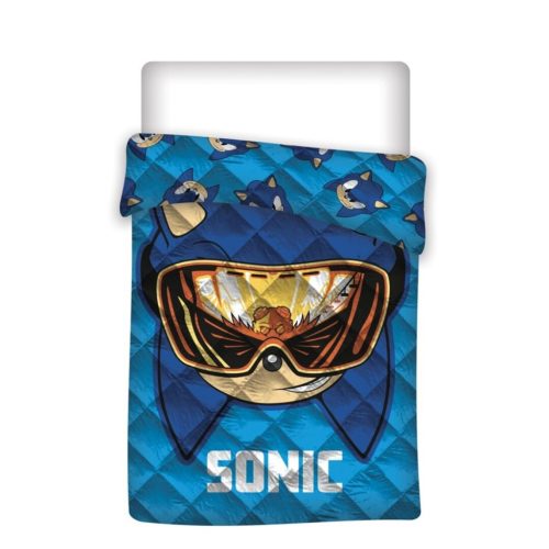 Sonic a sündisznó Glasses steppelt ágytakaró, paplan 140x200cm