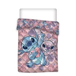   Disney Lilo és Stitch, A csillagkutya Heart steppelt ágytakaró, paplan 140x200cm