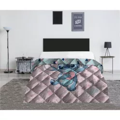   Disney Lilo és Stitch, A csillagkutya Heart steppelt ágytakaró, paplan 240x220cm