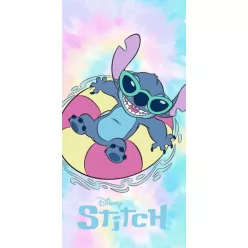   Disney Lilo és Stitch, A csillagkutya Rainbow Waves fürdőlepedő, strand törölköző 70x140cm (Fast Dry)