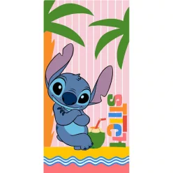   Disney Lilo és Stitch, A csillagkutya Summer Relax fürdőlepedő, strand törölköző 70x140cm (Fast Dry)