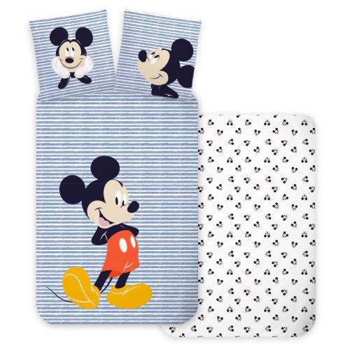 Disney Mickey Strip gyerek ágyneműhuzat 100×135 cm, 40×60 cm