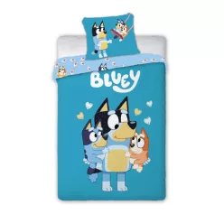   Bluey Loving Moments gyerek, ovis ágyneműhuzat 100×135cm, 40×60 cm