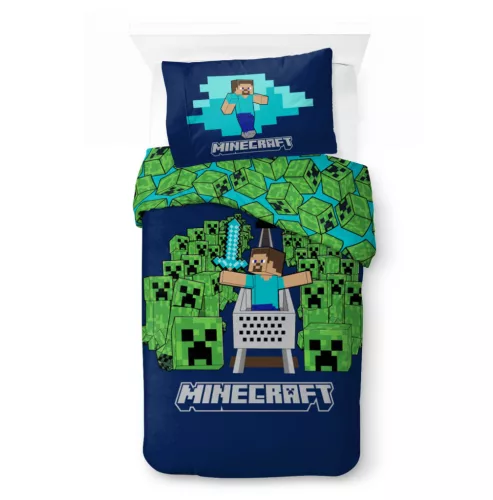 Minecraft Game Over Creepers ágyneműhuzat 140×200cm, 70×90 cm