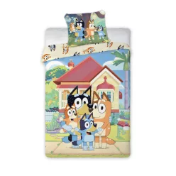 Bluey Family Home ágyneműhuzat 140×200cm, 70×90 cm