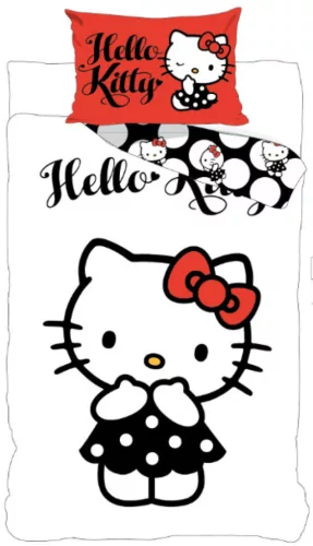 Hello Kitty Black Dress gyerek, ovis ágyneműhuzat 100×135 cm, 40×60 cm
