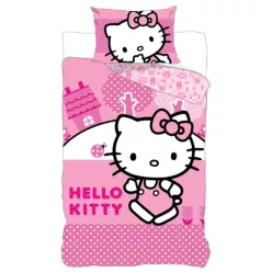 Hello Kitty Pink World ágyneműhuzat 140×200cm, 70×90 cm