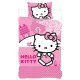 Hello Kitty Pink World ágyneműhuzat 140×200cm, 70×90 cm